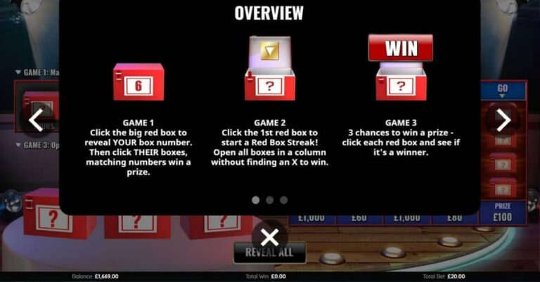 Deal or No Deal Red Box Streak