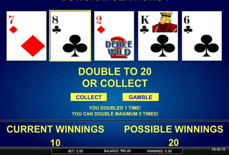 Deuces Wild Progressive Poker