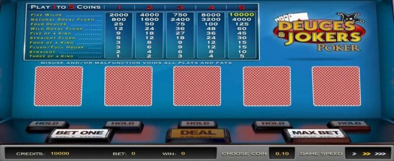 Deuces & Jokers Poker (Nucleus Gaming)