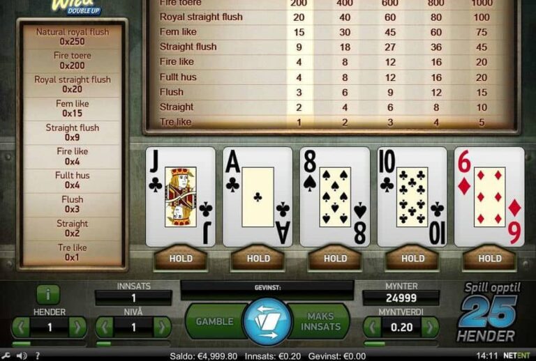Deuces Wild Double Up (NetEnt)