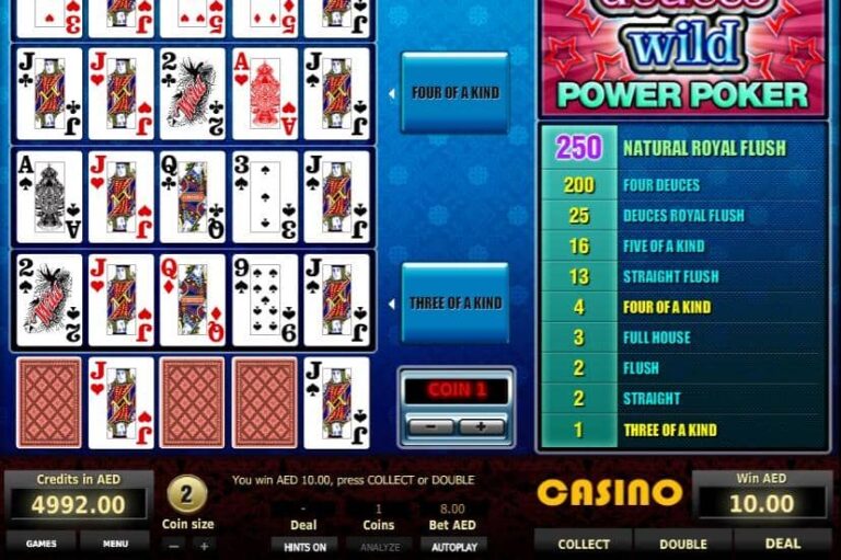 Deuces Wild Poker 4 Hand