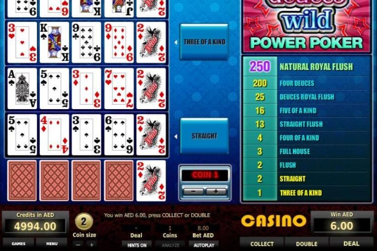 Deuces Wild Poker 4 Hand