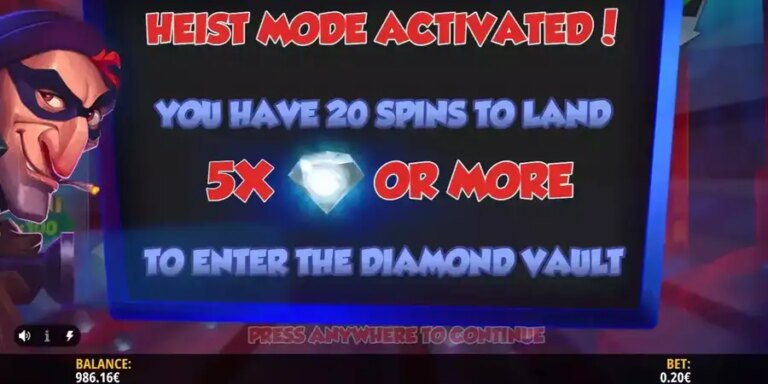Diamond Heist Hold & Win