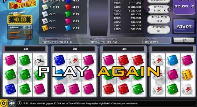 Dice Of Fortune Progressive