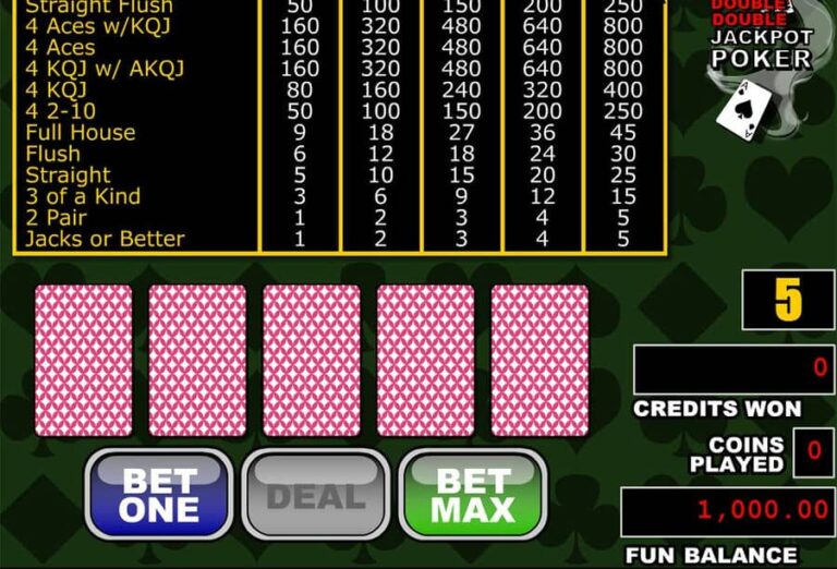 Double Double Jackpot Poker