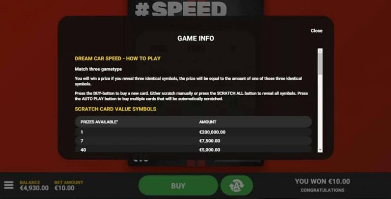 Dream Car Speed