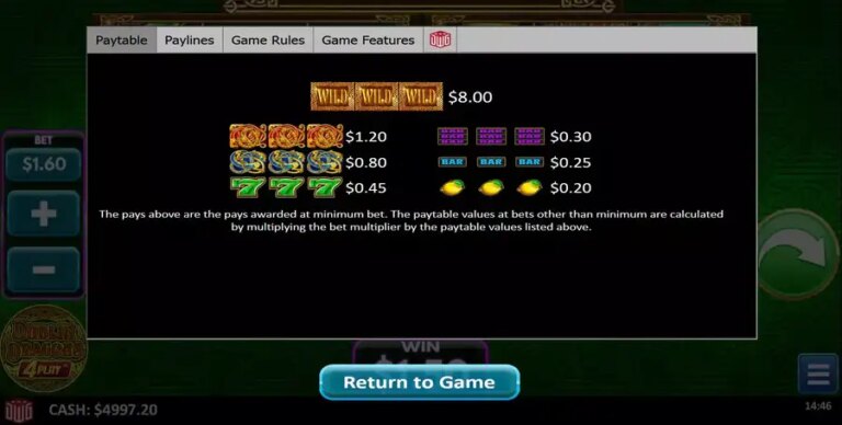 Dublin Dragons 4 Play