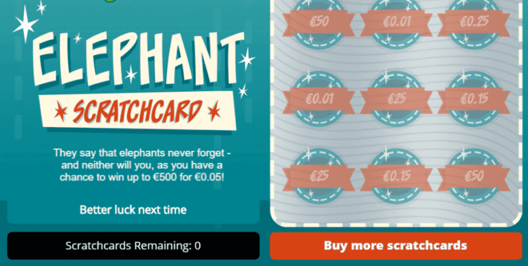 Elephant Scratchcard