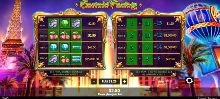 Emerald Fantasy Scratch Card