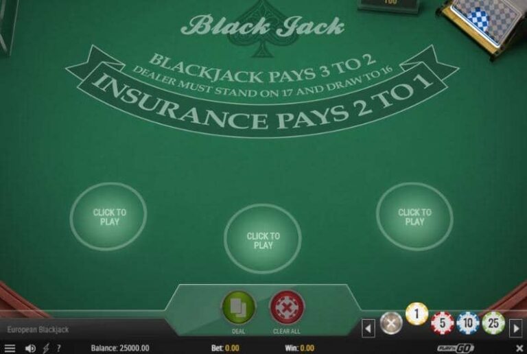 European Blackjack MH (Play’n Go)