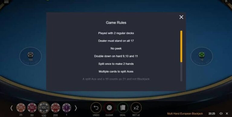 European Blackjack MH (Switch studios)