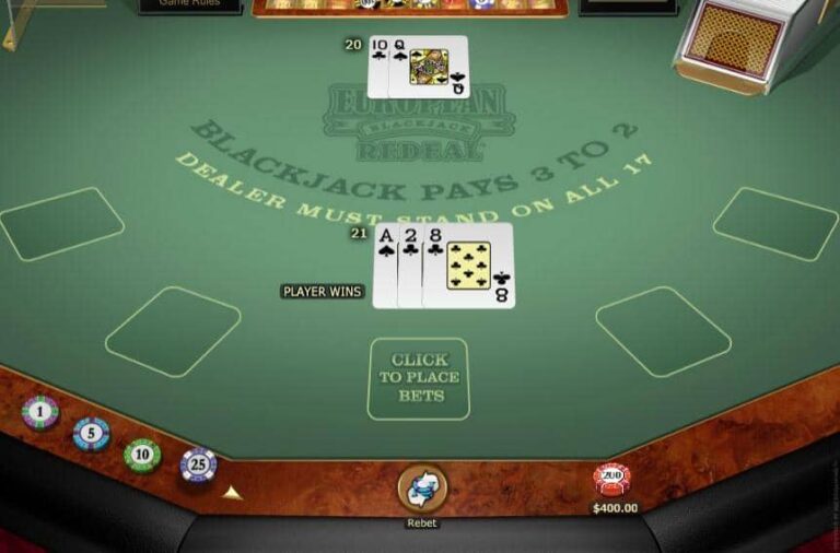 European Blackjack Redeal Gold