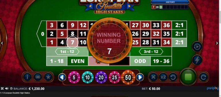 European Roulette High Stakes
