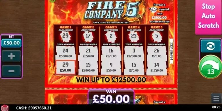 Fire Company 5 Scratcher