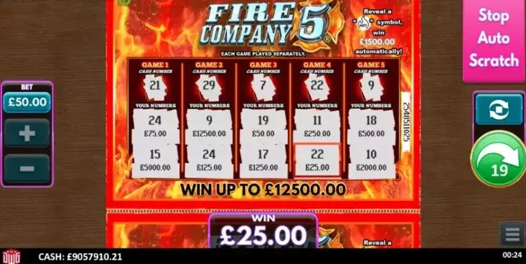 Fire Company 5 Scratcher