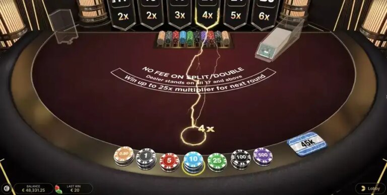 First Person Lightning Blackjack