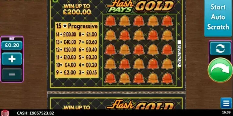 Flash Pays Gold Scratcher
