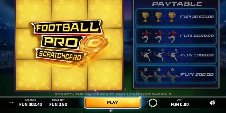 Football Pro Scratchcard