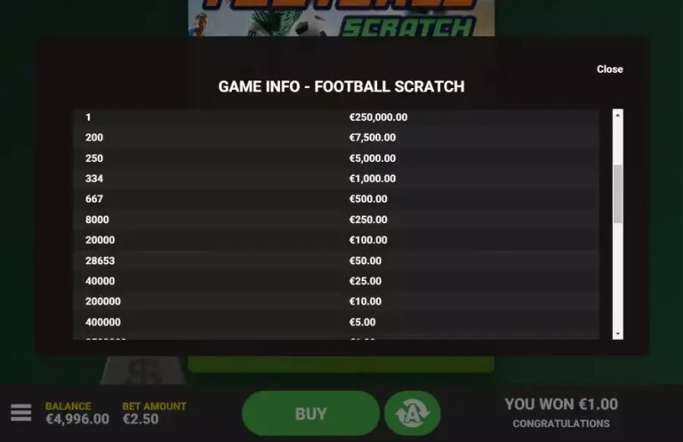 Football Scratch (Hacksaw Gaming)