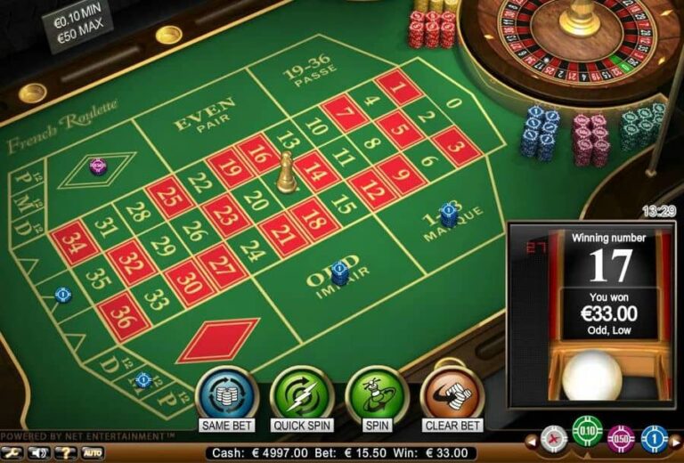 French Roulette Low Limit
