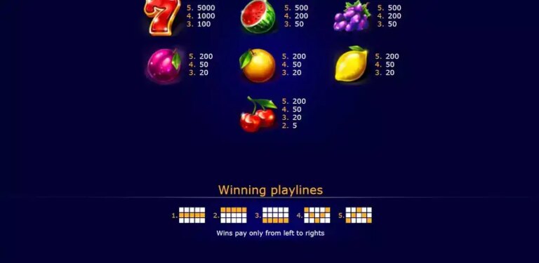 Fruit 5 Lines