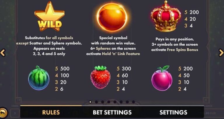 Fruit Cash Hold n’Link