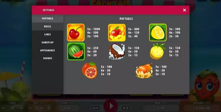 Fruit Cocktail (Macaw Gaming)
