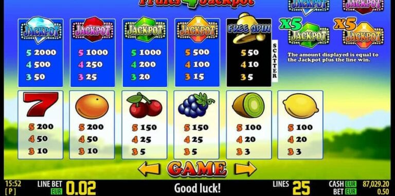 Fruits 4 Jackpot HD