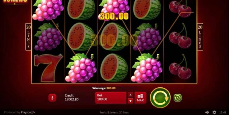 Fruits & Jokers: 20 Lines