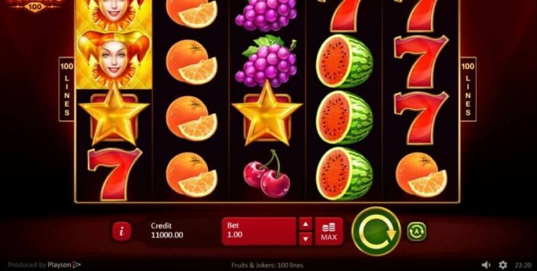 Fruits Jokers: 100 lines