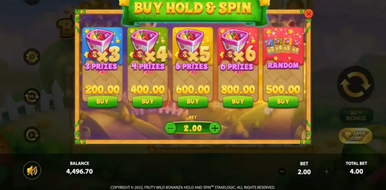 Fruity Wild Bonanza Hold and Spin