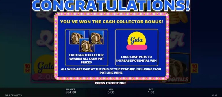 Gala Cash Pots