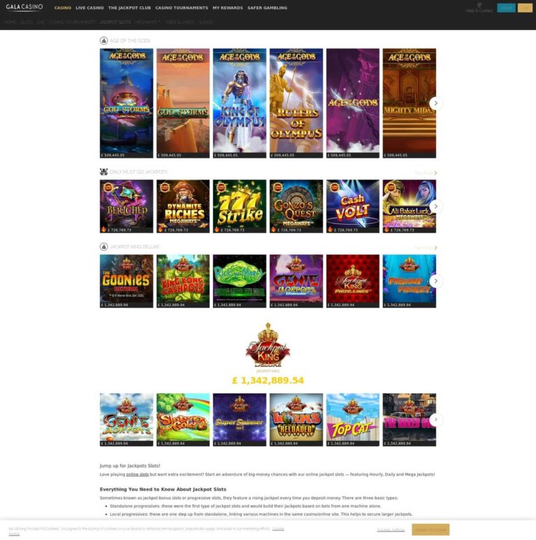 Gala Casino Jackpots