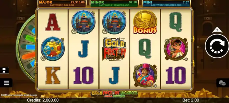 Gold Factory Jackpots Mega Moolah