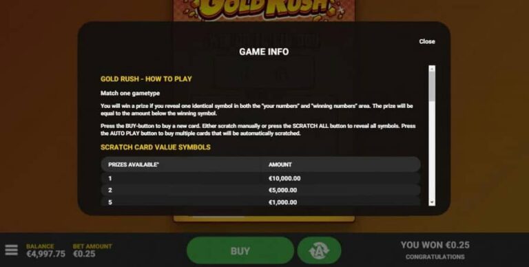 Gold Rush Scratch