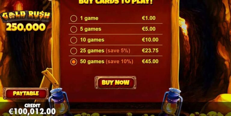 Gold Rush Scratchcard