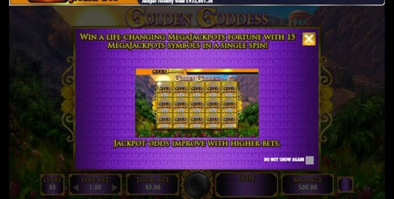 Golden Goddess Mega Jackpots