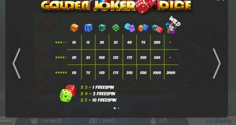 Golden Joker Dice