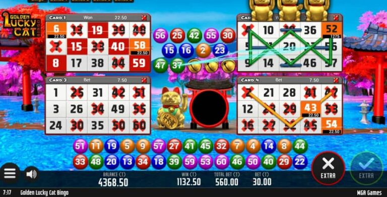 Golden Lucky Cat Bingo