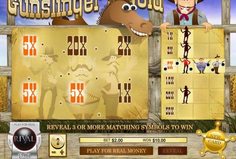 Gunslingers Gold Scratch and Win