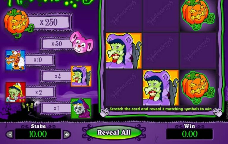 Halloweenies Scratch Card