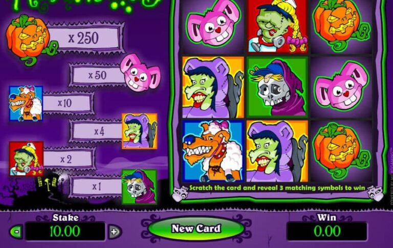 Halloweenies Scratch Card