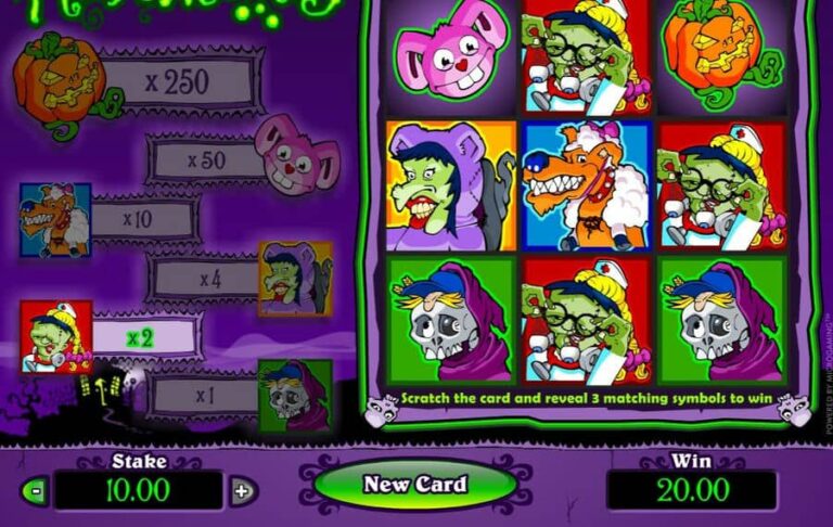 Halloweenies Scratch Card