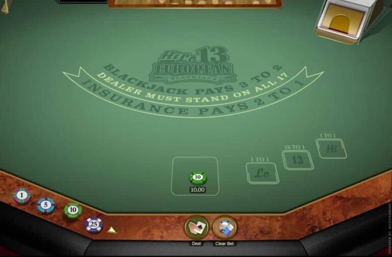 Hi Lo 13 European Blackjack Gold