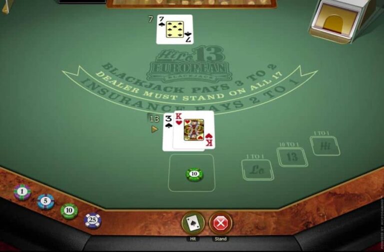 Hi Lo 13 European Blackjack Gold