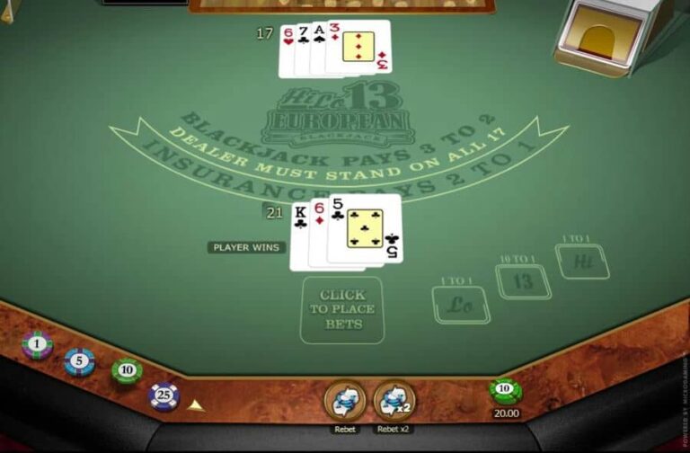 Hi Lo 13 European Blackjack Gold