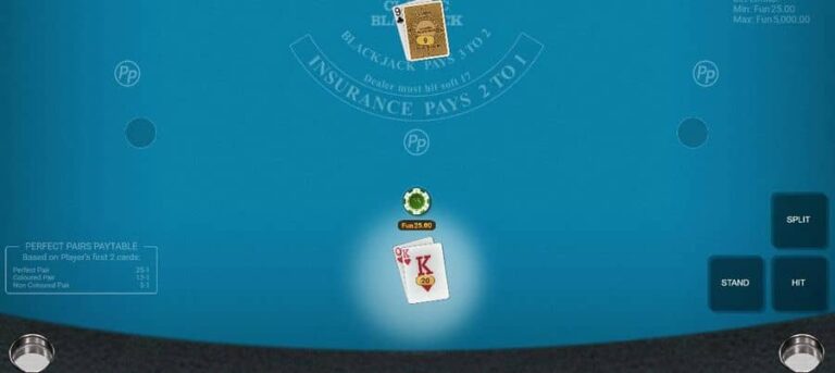 High Roller Blackjack Perfect Pairs
