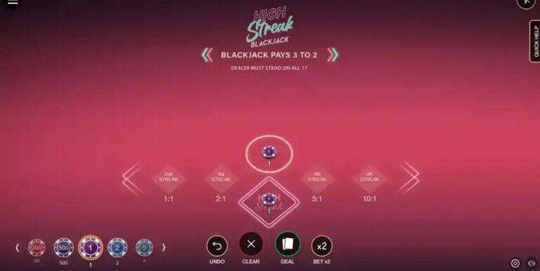 High Streak Blackjack
