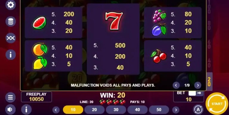 Hot Coins & Fruits 100