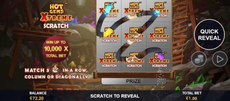 Hot Gems Xtreme Scratch Card